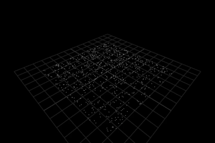 basics-neighborhood-count cooked in the editor: measure how crowded each point is — 700 points