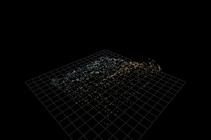 basics-neighborhood-varying-radius cooked in the editor: measure a neighbourhood at each point's own scale — 1,200 points