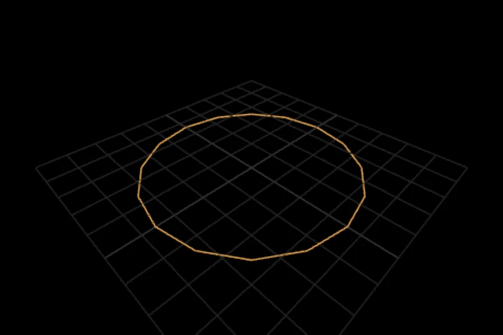 basics-orient-along-path cooked in the editor: turn a path's own points to follow it — 16 points