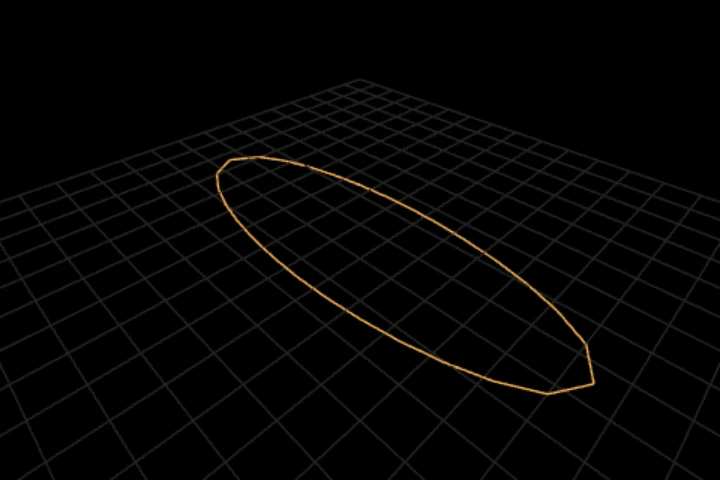 basics-path-resample cooked in the editor: even out the spacing along a path — 28 points