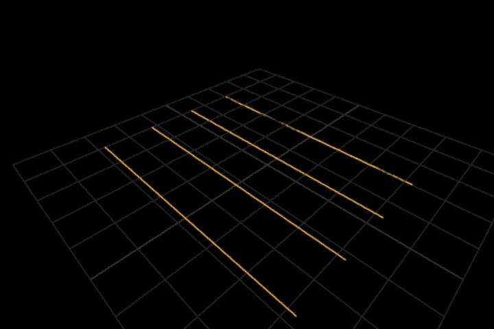 basics-paths-by-group cooked in the editor: cut one cloud into several separate paths — 40 points