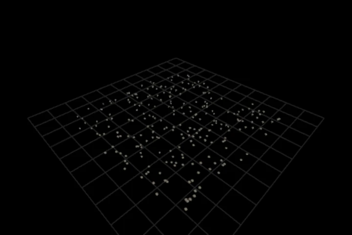 basics-spawn-instances cooked in the editor: turn points into instance batches — 0 points, 250 instances