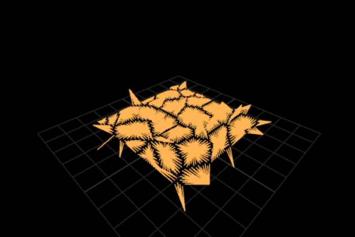 basics-worley-feature cooked in the editor: draw the answer: every point reaches for its own cell — 4,232 points