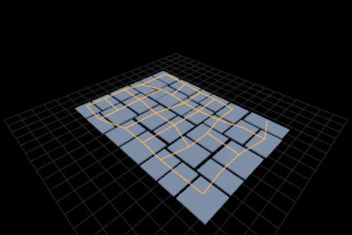 examples-floorplan cooked in the editor: rooms from a split footprint, with a circulation net — 800 points